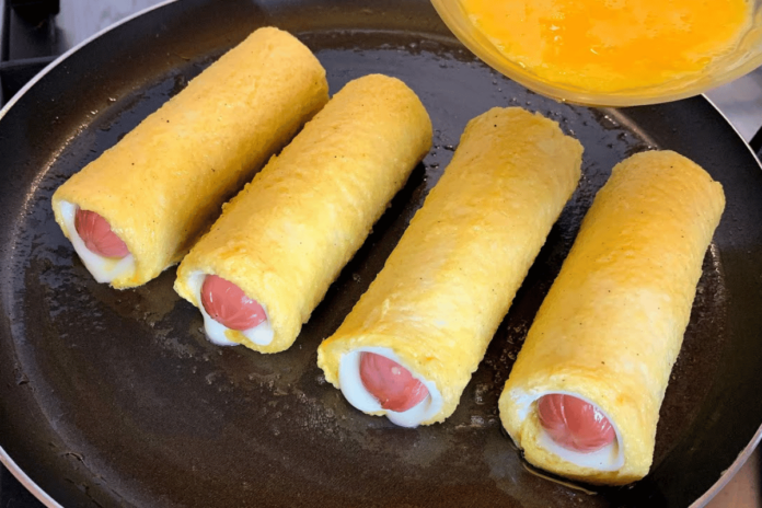 Café da Manhã Incrível e Fácil: Enroladinho de Salsicha com Queijo e Ovo que Você Vai Amar