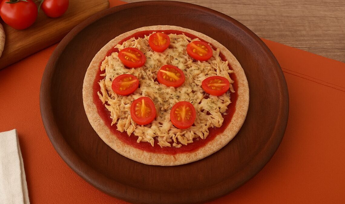 Pizza Fit no Pão Árabe 1 Pizza Fit no Pão Árabe