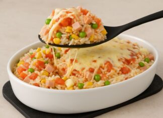 Arroz de Forno com Presunto e Queijo – Prato Completo e Fácil para o Almoço
