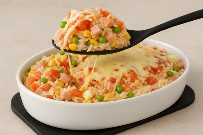 Arroz de Forno com Presunto e Queijo – Prato Completo e Fácil para o Almoço