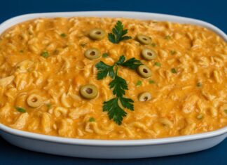 Macarrão Cremoso com Frango – Prato Prático para o Almoço ou Jantar