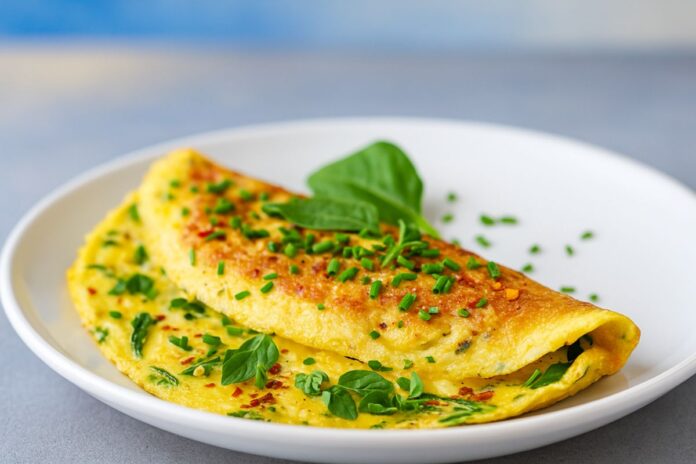 Omelete de Espinafre, Queijo e Cebolinha – Opção Rápida e Saborosa para o Dia a Dia