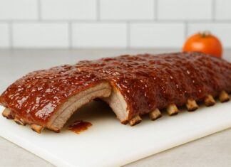 Costelinha Suína Assada com Molho Barbecue Caseiro – Almoço Fácil e Saboroso para o Dia a Dia