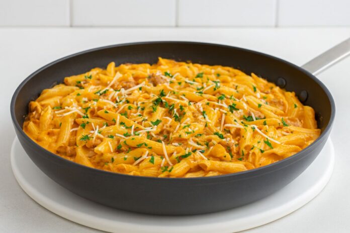 Macarrão de Frigideira Cremoso ao Molho Suave