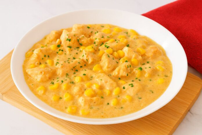 Frango Cremoso com Milho – Prato Prático para o Almoço