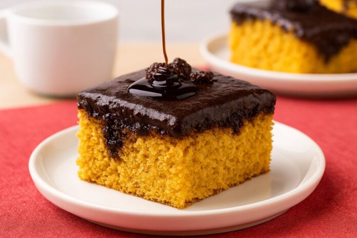 Bolo de Cenoura com Cobertura de Chocolate – Clássico Fofinho e Caseiro