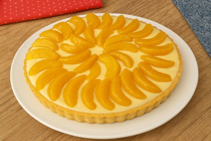 Torta de Pêssego com Leite Condensado