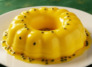 Sobremesa de Maracujá com Calda – Doce Gelado, Cremoso e Refrescante