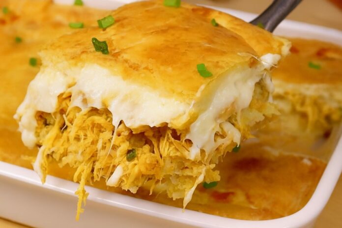 Torta de Frango Cremosa de Liquidificador – Recheio Suculento e Massa Leve