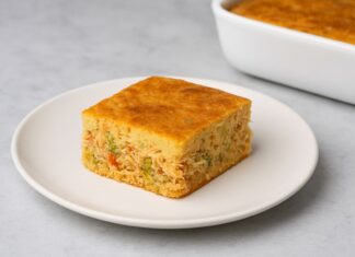 Torta Salgada de Liquidificador com Frango Desfiado