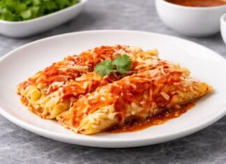 Panqueca de Carne Moída com Molho Caseiro