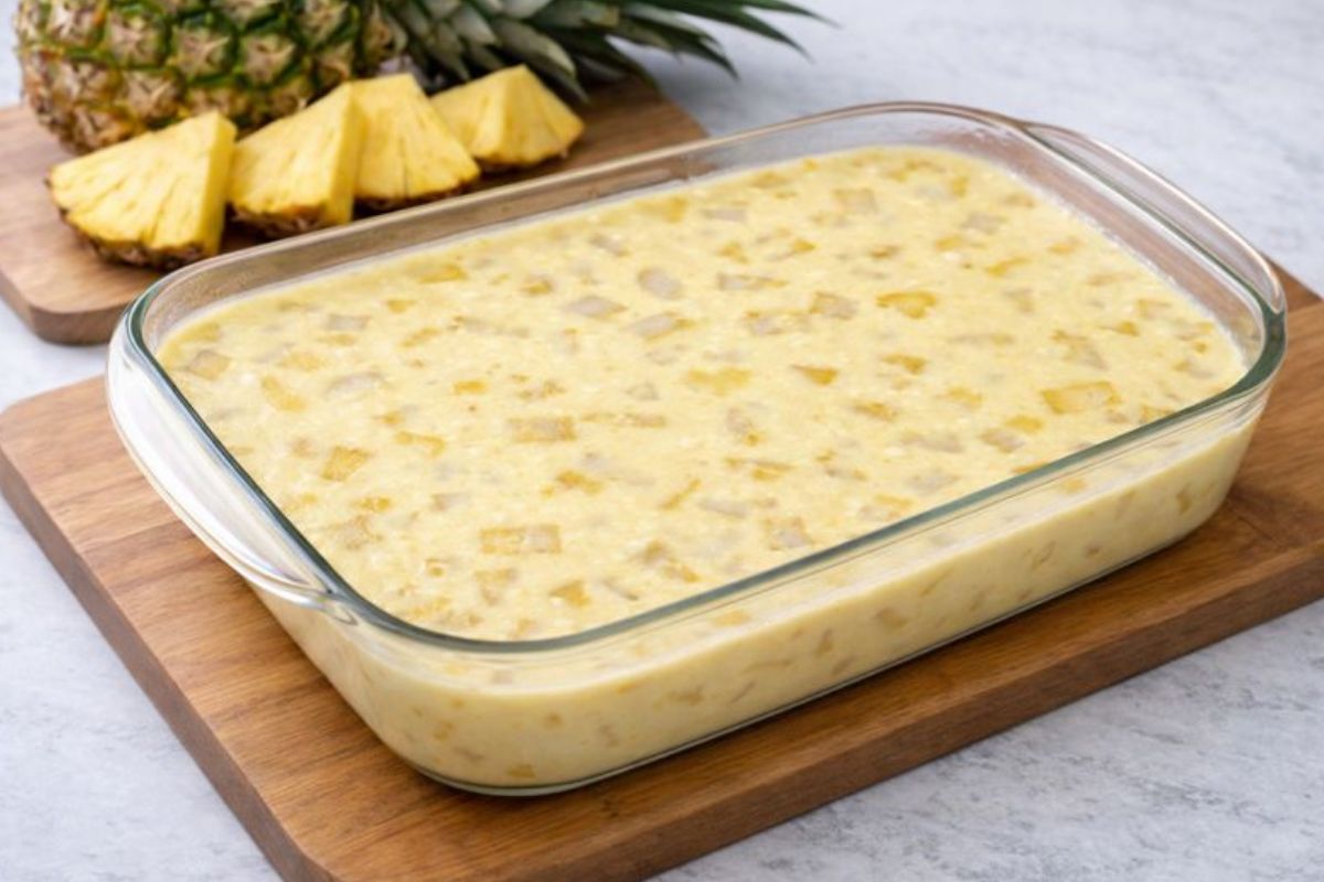 Sobremesa Gelada de Abacaxi Cremosa