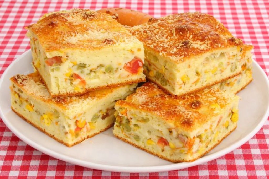 Torta Salgada de Liquidificador com Legumes