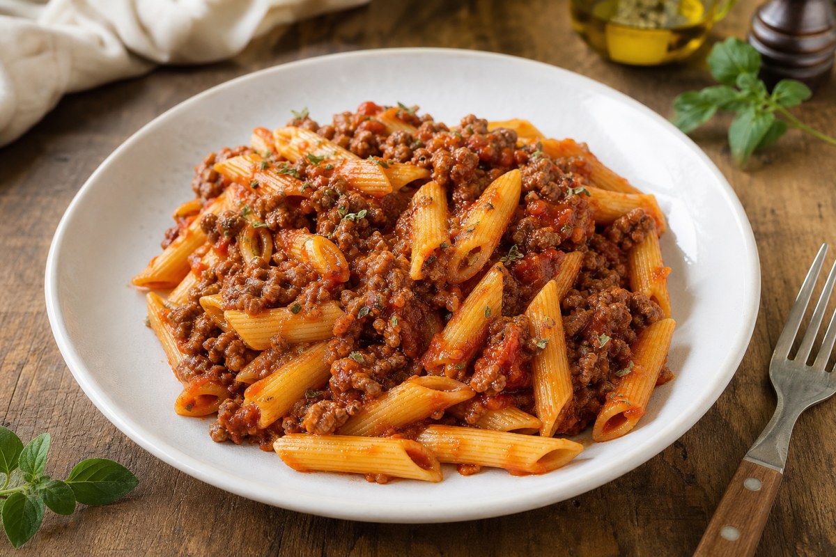 Macarrão com Carne Moída