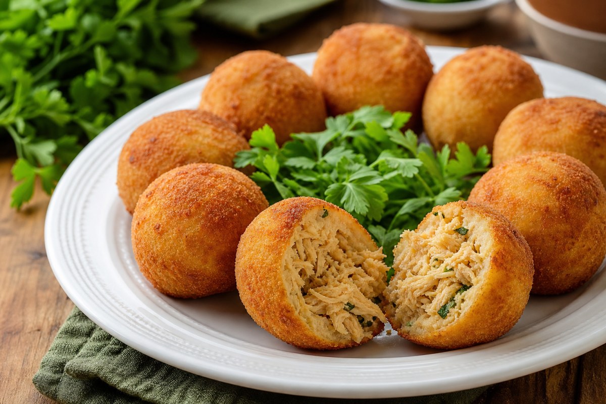 Bolinho de Batata com Frango