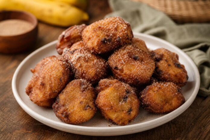 Bolinho de Chuva com Chocolate e Banana