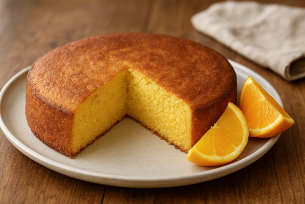 Bolo de Fubá com Laranja