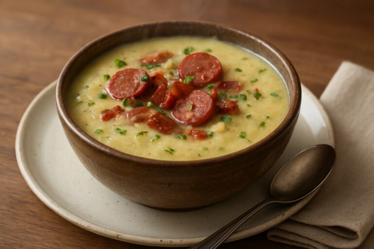 Caldo de Mandioca Cremoso com Calabresa e Bacon – Receita Caseira para Dias Frios