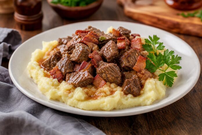 Carne com Purê de Batata