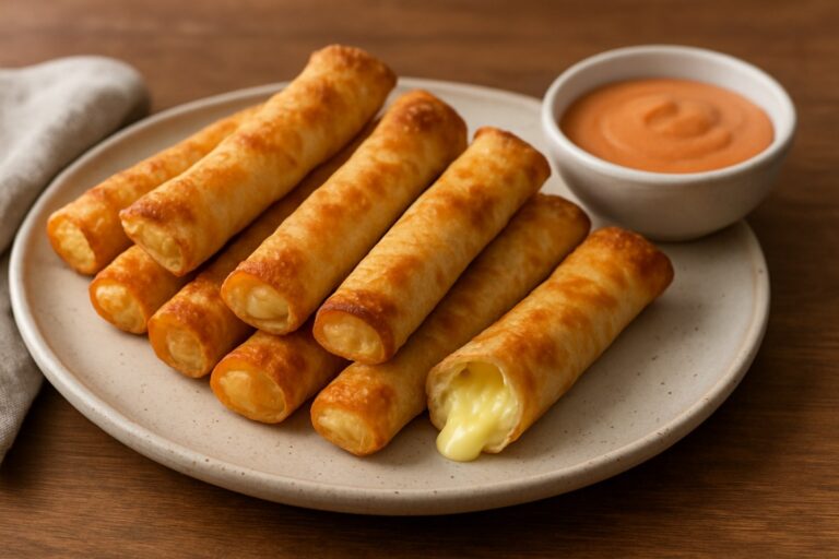 Cigarrete de Queijo na Air Fryer – Petisco Crocante com Apenas Dois Ingredientes