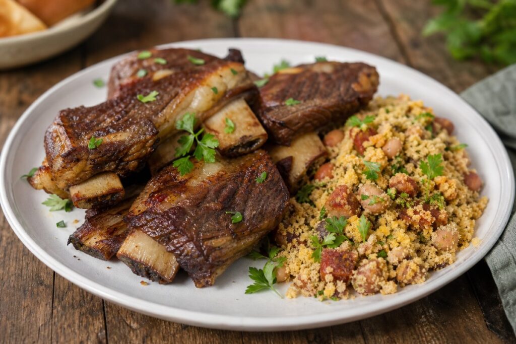 Costela com Farofa de Feijão