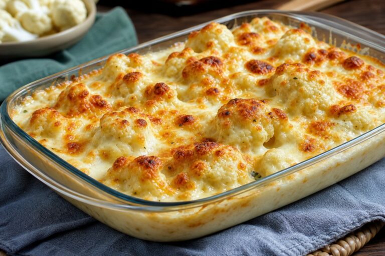 Couve-flor Gratinada com Molho Cremoso e Queijo Derretido – Prato Fácil e Reconfortante