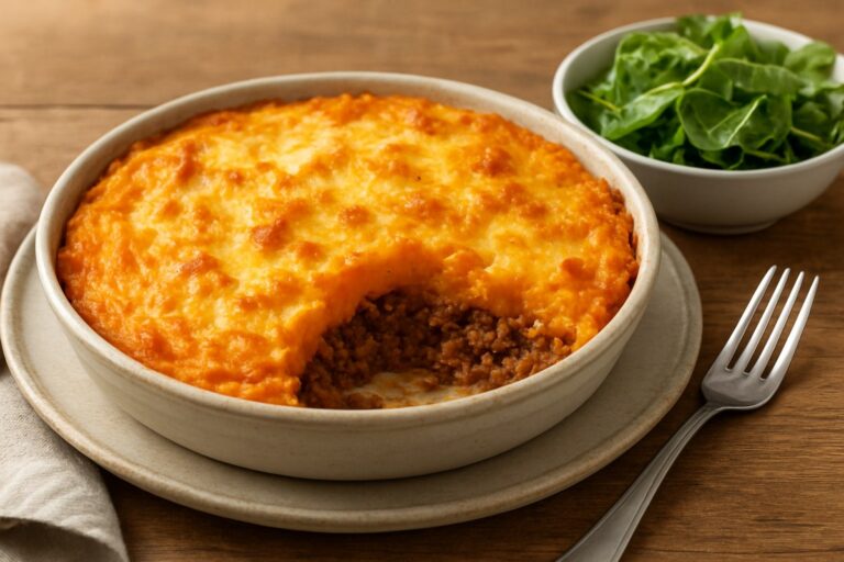 Escondidinho de Batata-Doce com Carne Moída – Refeição Caseira Cremosa
