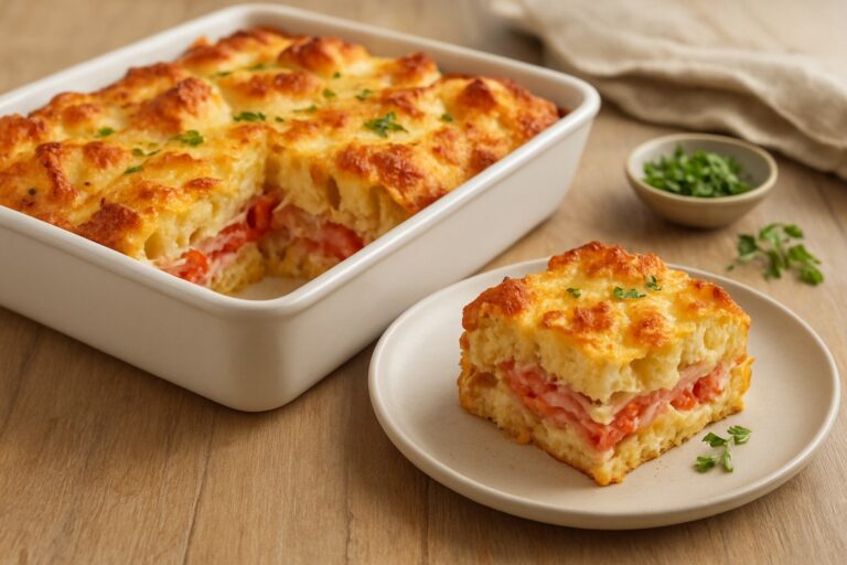 Lanche de Pão Francês de Forno – Recheio Cremoso e Queijo Gratinado