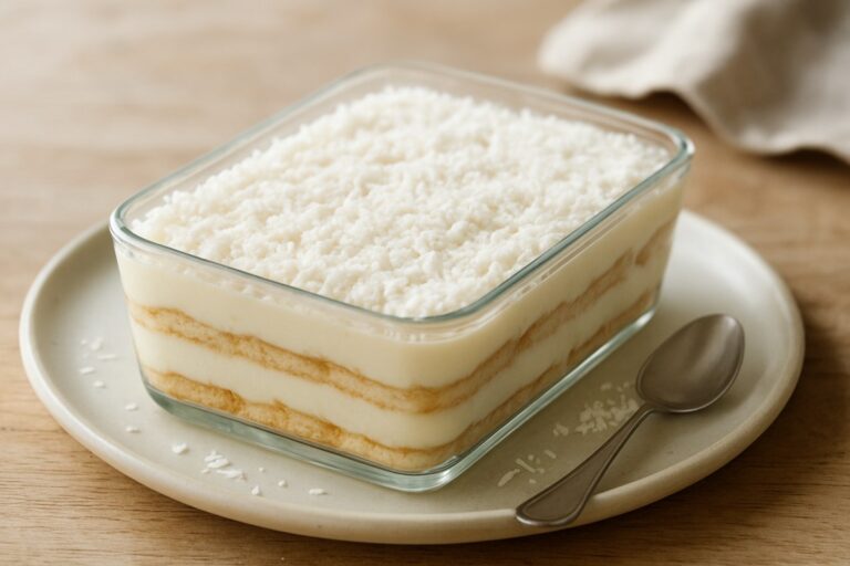 Pavê de Coco Cremoso – Sobremesa Gelada Fácil para Fazer em Camadas