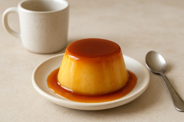 Pudim de Caneca no Micro-ondas – Sobremesa Rápida com Calda de Caramelo