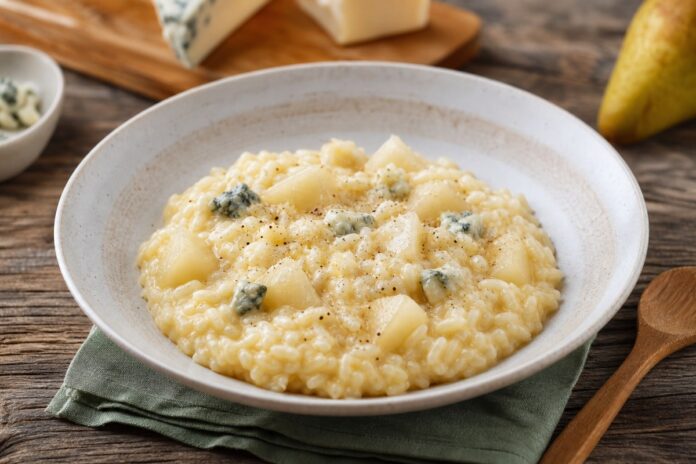 Risoto de Gorgonzola com Pera