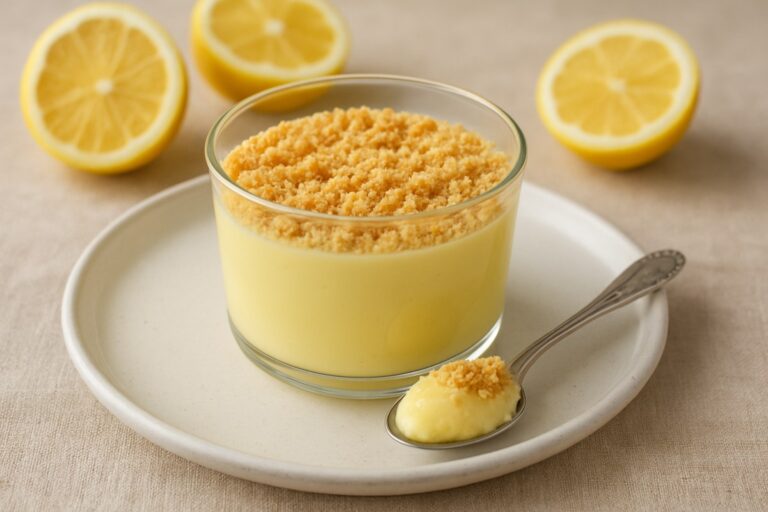 Sobremesa de Limão com Biscoito – Doce Gelado de 4 Ingredientes sem Ir ao Fogo