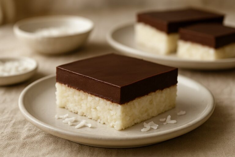 Sobremesa de Prestígio Gelada – Camadas Cremosas de Coco e Chocolate