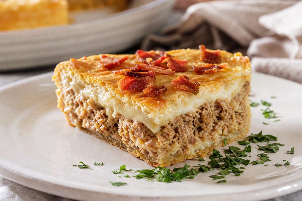 Torta de Carne com Bacon