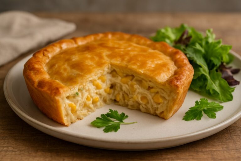 Torta de Frango Cremosa de Liquidificador – Recheio Úmido e Massa Dourada