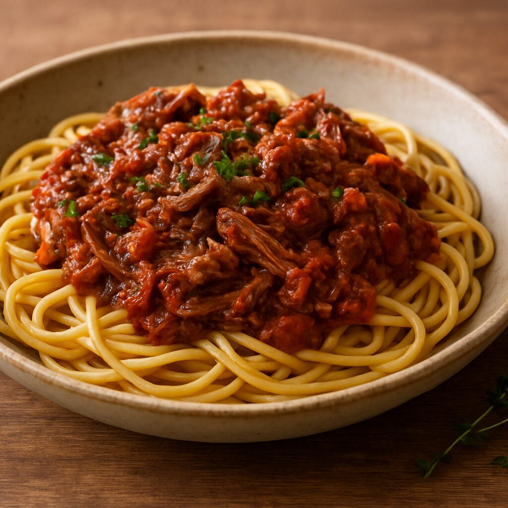 Macarrão com Ragu de Costela