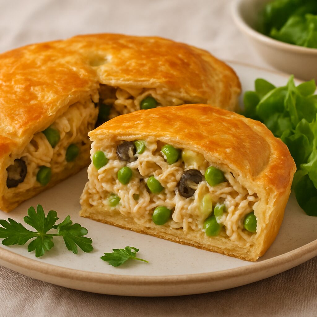 Torta de Frango com Massa Caseira